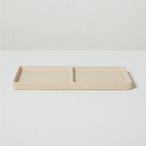 Hearth & Hand Magnolia Sandy Textured Ceramic Divided Organizer Tray